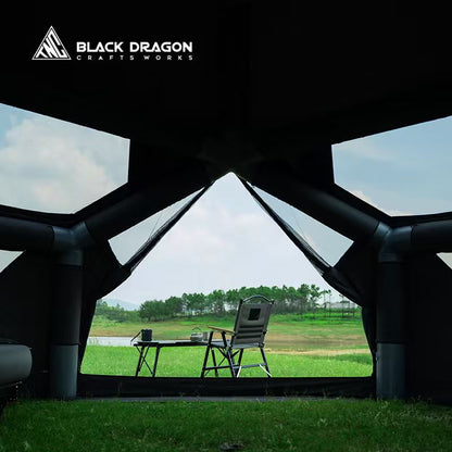 BLACK DRAGON 空間站 01天宮專業戶外露營帳篷野外過夜充氣球形帳篷